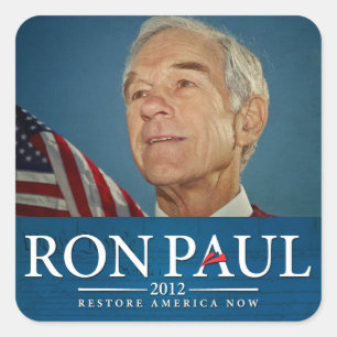 Sticker Carré Ensemble d'autocollant de Ron Paul