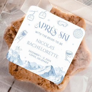 Sticker Carré Enterrement de vie de jeune fille Après Ski d'Hive