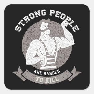 Sticker Carré Entraînement - Les Personnes Fortes Sont Plus Diff