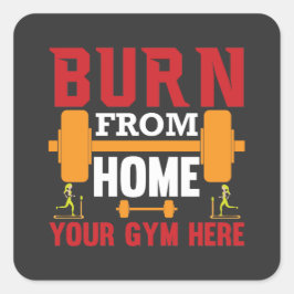 Sticker Carré Entraînement Motivant pour la Gym à Domicile