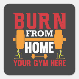 Sticker Carré Entraînement Motivant pour la Gym à Domicile