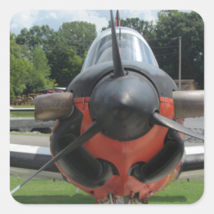 Sticker Carré Entraîneur de mentor de la marine T-34 des USA de