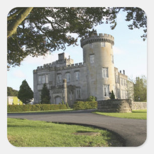 Sticker Carré Entrée côté Château de Dromoland sans personne