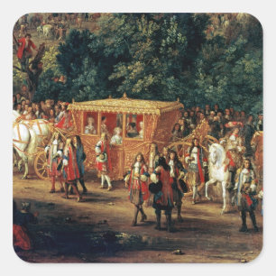 Sticker Carré Entrée de Louis XIV et Maria Theresa dans