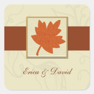 Sticker Carré enveloppe d'automne
