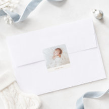 Enveloppe de fêtes de Noël élégante avec photo de