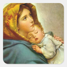 Enveloppe en verre tendu Madonna & Jesus