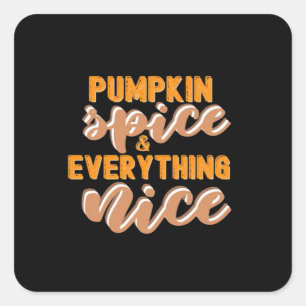 Sticker Carré Épices citrouilles Et Tout Beau Automne