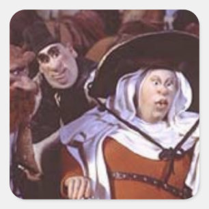 Sticker Carré Épouse de Bath de Canterbury Tales - Chaucer