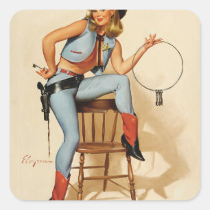Sticker Carré Épouse-fille fille fille
