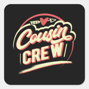 Sticker Carré Équipage Cousin