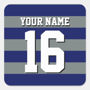 Sticker Carré Équipe cycliste Jersey Preppy Stripe