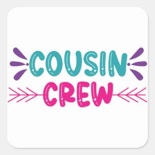 Sticker Carré Équipe de Cute Cousin