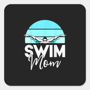 Sticker Carré Équipe de natation maman Mor école natation Rencon