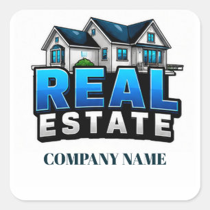 Sticker Carré 🏡 Équipe de vente de biens immobiliers profession