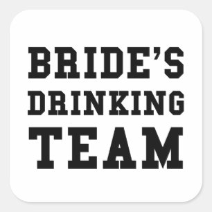 Sticker Carré Équipe mariage de boisson