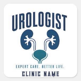 Sticker Carré Équipe médicale urologue conception de rein