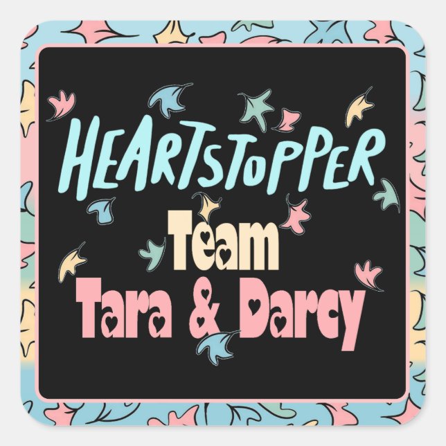 Sticker Carré Équipe Tara Et Darcy (Devant)