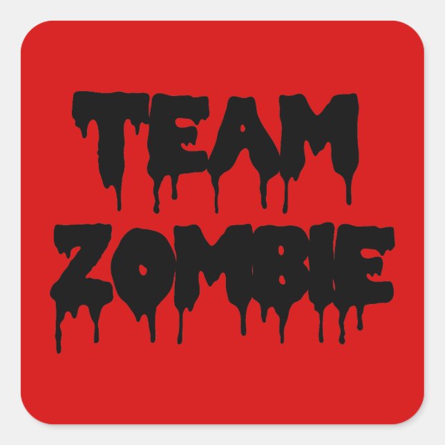 Sticker Carré Équipe Zombie (Devant)