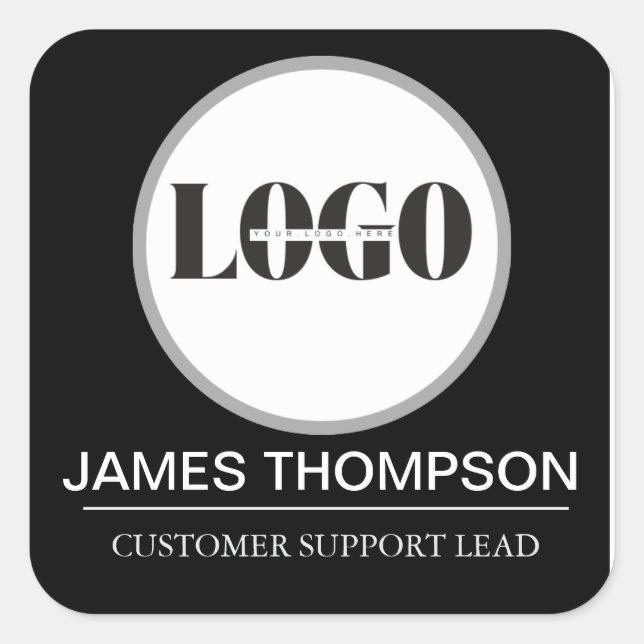 Sticker Carré Équipement de logo personnalisé pour l'employé de  (Devant)