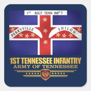 Sticker Carré ęr Infanterie du Tennessee