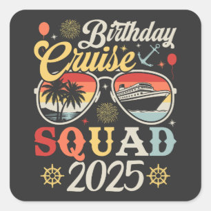 Sticker Carré Escadron de croisière anniversaire 2025 Famille co