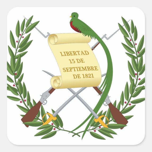 Sticker Carré Escudo de armas de Guatemala (Devant)