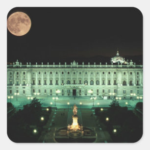 Sticker Carré Espagne, Madrid, Palais royal et Plaza de