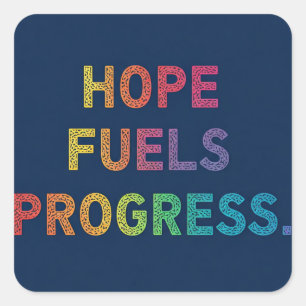 Sticker Carré Espérons que les combustibles progressent