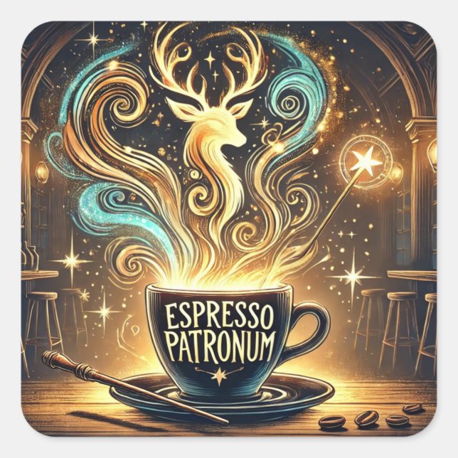 Sticker Carré Espresso Patronum (Devant)