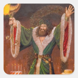 Sticker Carré Esprit de Noël présent