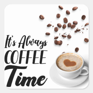 Sticker Carré est toujours un café