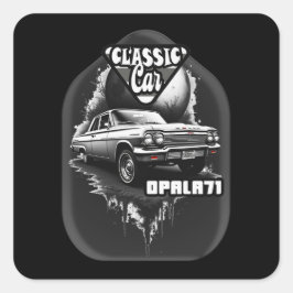 Sticker Carré Estampa Carro - Classic Car Opala 71 - Adesivo