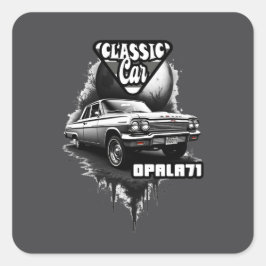 Sticker Carré Estampa Carro - Classic Car Opala 71 - Adesivo