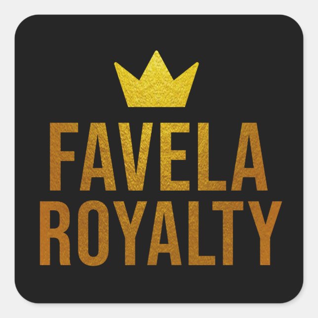Sticker Carré Estampa Hip Hop - Favela Royalty - Adesivo (Devant)