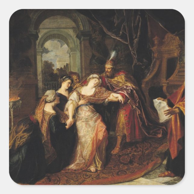 Sticker Carré Esther avant Ahasuerus, avant 1697 (Devant)