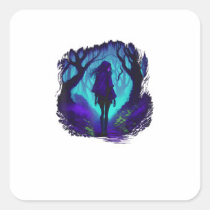 Sticker Carré Esthétique Fey Gothique Emo Goblincore  Graphique 