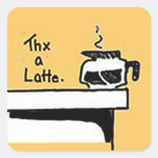 Sticker Carré Étaler Un Logo En Latte