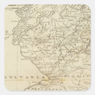 Sticker Carré État du New Jersey 2