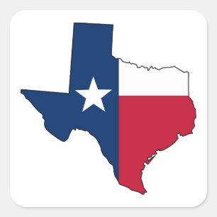 Sticker Carré État du Texas