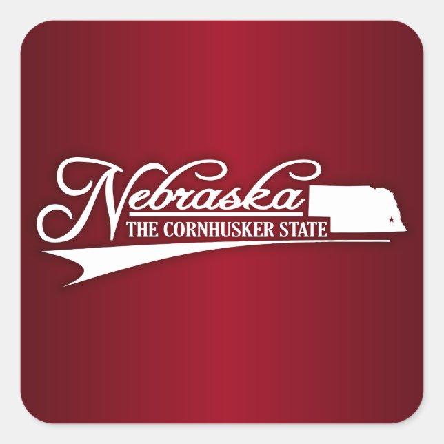 Sticker Carré État minier du Nebraska (Devant)