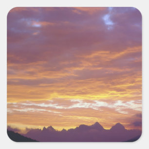 Sticker Carré États-Unis, Californie, Coucher de soleil sur la S