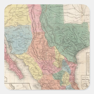 Sticker Carré États-Unis et Mexique