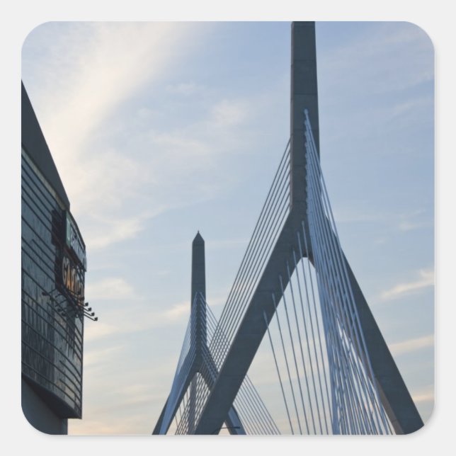 Sticker Carré États-Unis, Massachusetts, Boston. Le pont de Zaki (Devant)