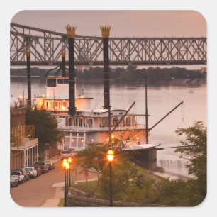 Sticker Carré États-Unis, Mississippi, Natchez. Natchez Under th