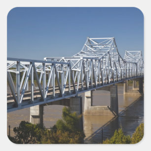 Sticker Carré États-Unis, Mississippi, Vicksburg. Autoroute I-20