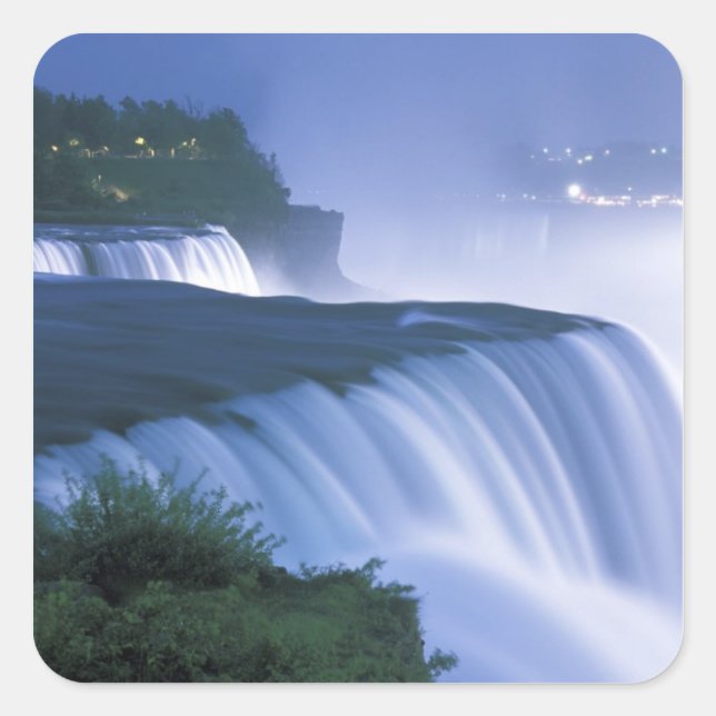 Sticker Carré États-Unis, New York, Niagara Falls. American Fall (Devant)