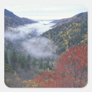 Sticker Carré États-Unis, Tennessee, Great Smokey Mountains Nati
