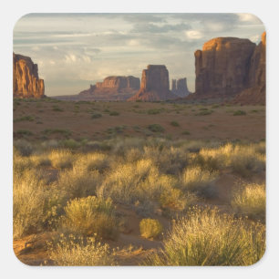 Sticker Carré États-Unis, Utah, Parc national de Monument Valley
