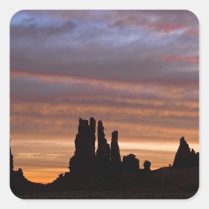 Sticker Carré États-Unis, Utah, Parc national de Monument Valley